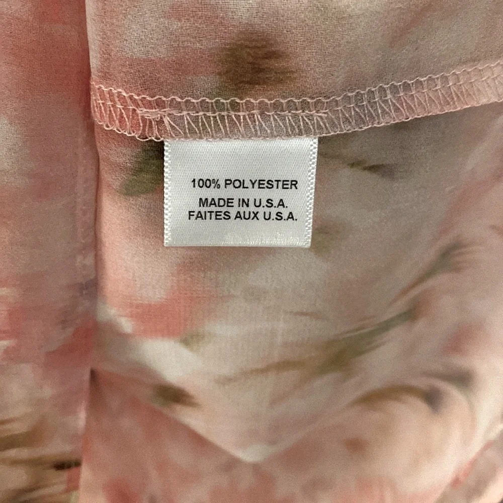 Misa Los Angeles Pink Long Sleeve Ruffled Blouse with Mandarin Collar - Picture 5 of 7